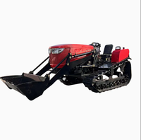 Tracteur agricole à chenilles diesel 80 CV robuste avec chargeur frontal et moteur