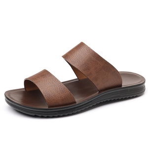 Sandalias de Verano para Hombre, Color Marrón, Suela Suave Antideslizante, Sandalias Transpirables para Exteriores, Zapatos de Playa Modernos con Diseño de una Sola Correa - Product Image 5