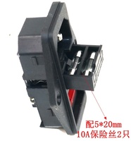 Prise mâle CA à monter sur panneau 110V/220V avec fusible et interrupteur à bascule femelle pour adaptateur CA, connecteur de prise d'alimentation CA