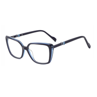 Gafas de Acetato de Alta Calidad al por Mayor de Fábrica, Novedades, Montura de Metal, Gafas Ópticas con Diseño Moderno y Elegante