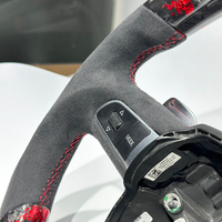 Volant personnalisé rouge forgé en fibre de carbone et cuir LED forgé pour Audi B7 B9 Q5 Q7 A3 A4 A5 A6 C7 C8 S4 S5 RS3 RS4 RS6 RS