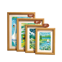 Cadre photo en bois MDF A4 personnalisé en gros, impression UV, cadre photo en plexiglas, décoration intérieure, OEM