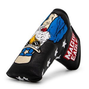 Housse de putter de golf Magic Eagle en PU brodé par le fabricant avec fermeture magnétique pour putter blade - Product Image 3