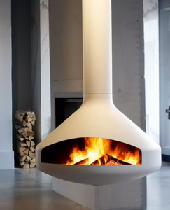 <span class=keywords><strong>Barbecue</strong></span> circulaire moderne en acier à haute teneur en carbone avec ventilation verticale, <span class=keywords><strong>foyer</strong></span> intérieur OEM suspendu à 360 degrés - Product Image 3