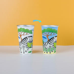 Gobelets à café en aluminium de 16 oz à changement de couleur, réutilisables, pour plage, fête d'anniversaire, barbecue, tasses à bière glacées en métal - Product Image 3