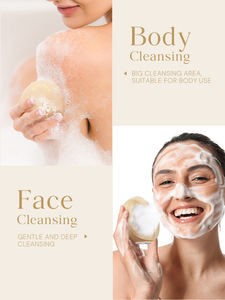 뷰티 기기 무선 진동 실리콘 페이셜 워시 브러시 가열 각질 제거제 딥 클렌징 IPX7 방수 3 강도 - Product Image 6