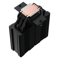 Refroidisseur d'air pour processeur COOLLEO B60S BK, dissipateur thermique à 6 caloducs, refroidissement du boîtier d'ordinateur, jeu, LGA 115X 1200 1700 1851 pour TDP250W, fluide