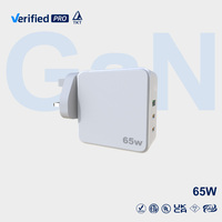 Chargeur multi-ports GaN 65W TKT en gros, prise UK, PD 3.0 QC 4.0, charge rapide pour iPhone, adaptateur secteur pour ordinateur portable, fournisseur ODM