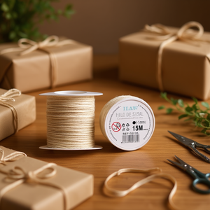 Corda di sisal da 1 mm, circa 15 m, per artigianato e confezioni regalo - Product Image 3