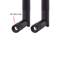 Antenne WiFi M.2 2.4GHz 5GHz 5.8GHz 3dBi MIMO RP-Male Ngff IPX4 Rubber RP-Cable Carte réseau pour ordinateur portable Adaptateur WiFi
