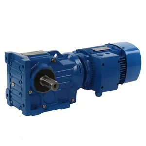 Good Quality AC Electric Transmission Gear Motor K Series Helical Bevel Reducer Geared Motor For Conveyor Belt