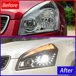 Qashqai 2008-2016 LED Auto Headlight Assembly High Quality 100W Bifocal Lens New Design 6000k Front Light Upgrade Car - Product Image 3