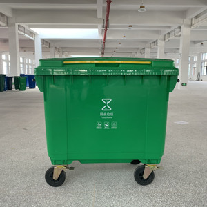 Extérieur Conteneurs à Déchets <span class=keywords><strong>Poubelle</strong></span> à Pédale À Roulettes Taille Commerciale En Polyéthylène Hdpe <span class=keywords><strong>Poubelle</strong></span> 660 L - Product Image 2