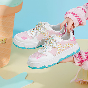 Zapatillas deportivas casuales para mujer, estilo de temporada 2026, con superficie de malla transpirable y suela gruesa, modelo 'Agan' - Product Image 3