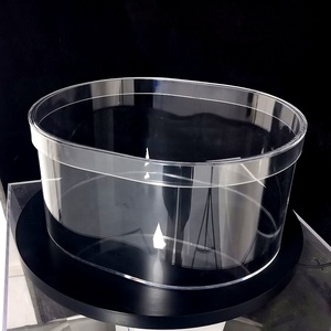 Caja de acrílico Saint esmerilada ovalada vacía personalizada OEM con nombre Acrílico - Product Image 2