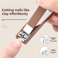 Ensemble de coupe-ongles anti-éclaboussures en acier inoxydable, 8 pièces, avec étui de rangement, fonctionnement manuel, pour femmes et hommes