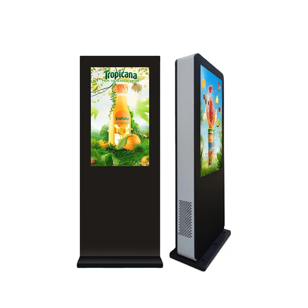 Machine de publicité extérieure HD LCD centre commercial en bordure de route station de bus machine de publicité d'information
