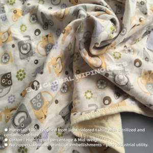 Chiffons en coton 100% de couleur claire de qualité supérieure avec une forte absorption d'eau et d'huile pour le nettoyage industriel en 1 kg - Product Image 4