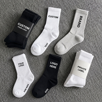 Chaussettes de sport en coton personnalisées, douces, confortables, séchage rapide, pour usage quotidien et décontracté, pour hommes, longueur et logo personnalisés