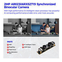 Módulo de Cámara USB Hampo OEM Personalizado 1920*1080 2MP Full HD 1/2.7" WDR con Reconocimiento Facial AR0230+RXS2719 de Doble Lente y Conexión Plug and Play
