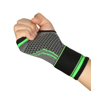 Haute qualité 3D tricoté haute élastique en nylon poignet soutien poignet orthèse Compression respirant poignet enveloppes bracelet de sport