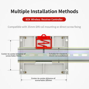 Tùy chỉnh điều khiển công nghiệp 433Mhz Thiết bị nâng cửa động cơ thiết lập không dây <span class=keywords><strong>RF</strong></span> điều khiển từ xa ekectric chuyển đổi - Product Image 4