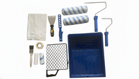 Prix direct usine – Kit de peinture 13 pièces : plateau, pinceaux, rouleau, racloir, grille, bâche de protection, ruban de masquage