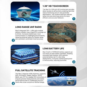 Apeks Max5 1,39-inch HD touchscreen GNSS RTK surveying-apparatuur 60 ° Imu Tilt Rtk Gps Survey-apparatuur - Product Image 5