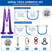 Offre Spéciale : Hamac de Yoga Aérien Anti-Gravité en Terylène Élastique de Haute Qualité (8m) pour Exercices de Pilates à Domicile