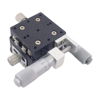 A24 Series XY Axis Manual Stage Platform Linear Stage 40x40/60x60/80x80 mm with Micrometer Head Adjustment for Optics Instrument