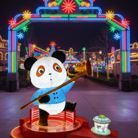 Maßgefertigte Chinesische Panda-Festival-Laterne LED-Beleuchtete Tier-Laterne für Mittherbstfest-Dekoration