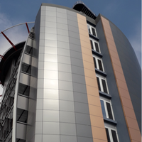 Panneaux muraux en aluminium anodisé courbés modernes, taille personnalisée, matériaux de façade pour murs-rideaux architecturaux
