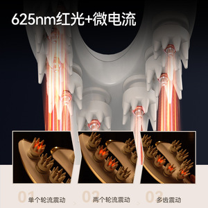 Masseur de tête pour le soin du cuir chevelu, vibrations, 3 modes, arrêt automatique après 5 minutes, appareil de massage corporel complet pour la tête et le cuir chevelu - Product Image 5