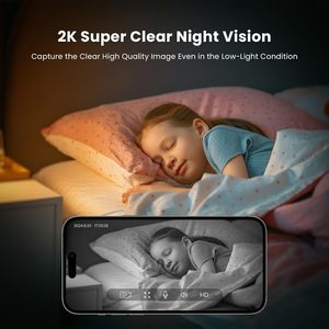 กล้องวงจรปิด Amorom 2K แบบแพน-ทิลท์ สำหรับใช้งานภายในอาคาร หมุนได้ 360 องศา สำหรับดูแลสัตว์เลี้ยง พร้อมระบบมองเห็นในเวลากลางคืน และเสียงสองทาง สำหรับใช้ในบ้าน - Product Image 3