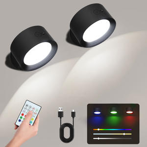 Lampe murale LED rotative à piles, magnétique, rechargeable, à intensité variable, tactile, pour la lecture et la décoration (vente en gros) - Product Image 4