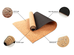 Ensemble de tapis de <span class=keywords><strong>Yoga</strong></span> en liège avec bloc de <span class=keywords><strong>Yoga</strong></span> et <span class=keywords><strong>roue</strong></span> de <span class=keywords><strong>Yoga</strong></span> - Product Image 3