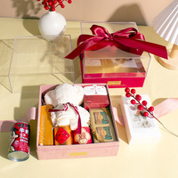 Bonne qualité Bonbons de mariage Soins de la peau Coffret cadeau Acrylique transparent avec ruban à l'extérieur Conception d'impression en or chaud