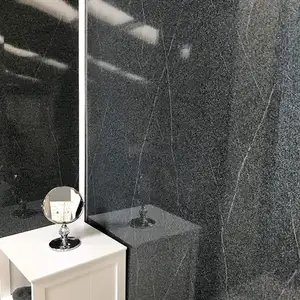 Grey Granite Large Bathroom Shower Panels Wet Wall Cladding 10ミリメートルThick PVC 2.4m PVC Ceiling