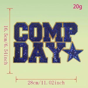 แผ่นปักเลื่อมขนาดใหญ่ 28 ซม. แบบรีดติด สำหรับตกแต่งเสื้อผ้าและหมวก - Product Image 3