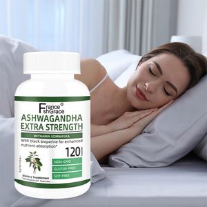 Capsules d'Ashwagandha Premium avec du poivre noir, complément alimentaire végétalien à base de plantes pour le stress et l'énergie, complément d'Ashwagandha - Product Image 1