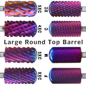 6.6 purple Large Round Top Barrel Safety 5XC 4XC 3XC Acrylic Powder Dipping Killer Remover Strongest <b>Nail</b> Drill Bits - Product Image 1