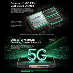 Teléfono Resistente <span class=keywords><strong>Ulefone</strong></span> Armor 33 <span class=keywords><strong>Pro</strong></span> al por Mayor, Visión Nocturna, 16GB+512GB, IP68/IP69K, 25500mAh, NFC, 5G - Product Image 5