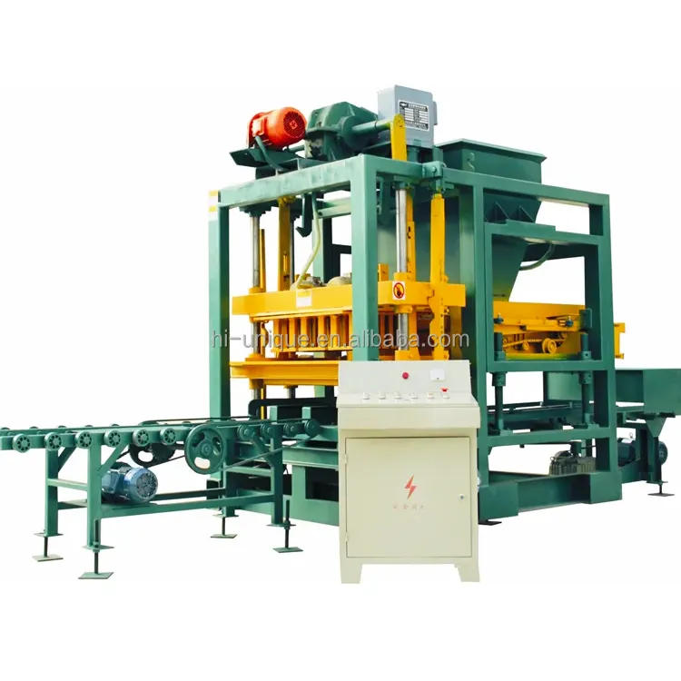 UNIQUE QT 8-15 Full automatic concrete interlocking hollow bricks block making machine