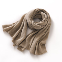 Écharpe en tricot mélangé de cachemire en gros écharpe enveloppante unisexe couleur unie hiver chaud châle tricoté Erdos haut de gamme personnalisé