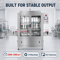 Machine de remplissage automatique de liquides visqueux pour l'emballage de bouteilles de ketchup, de miel et de sauces avec système de dosage à piston servo
