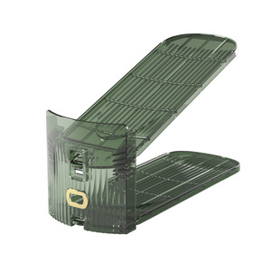 Organizador de ranuras para zapatos ajustables, soporte plegable de plástico de doble capa de altura de 3 niveles, almacenamiento para ahorrar espacio Para tacones altos - Product Image 5