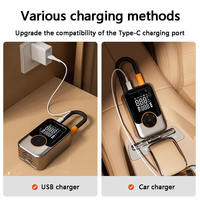 Mini Cordless Tire Inflator Portable Wireless Air Compressor Digital Pressure Monitor for Car Electric Vehicle