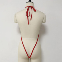 OEM Vente à Chaud Nylon Une Pièce dos nu Femmes Lingerie Sexy Blanc AB Strass Stripper Outfit Dames Body Vêtements de Danse Exotique