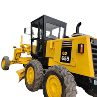 Performances Exceptionnelles, Motoniveleuse Diesel Komatsu GD655 d'Occasion, Origine Japon, Garantie de 6 Mois, Capacité de Travail Robuste