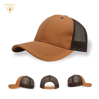 Parche bordado Logo Impreso Sombrero de camionero desgastado Bloque de color personalizado Gorra de camionero de malla